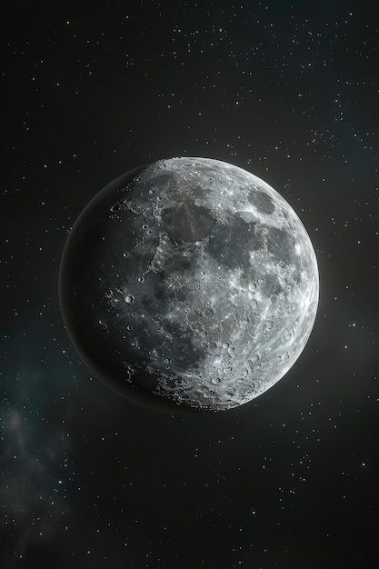 Imagen mejorada de la luna llena con alta resolución y ajuste