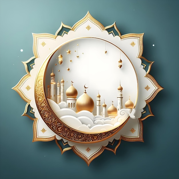 una imagen de una mezquita con una estrella dorada en la parte superior