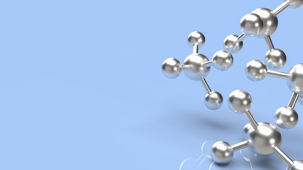 La imagen de la molécula para la representación 3d de contenido médico y de ciencia