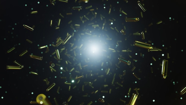 Una imagen de un montón de balas en el cielo.