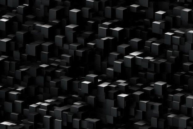 Una imagen de muchos cubos negros con uno que tiene la palabra "en él".