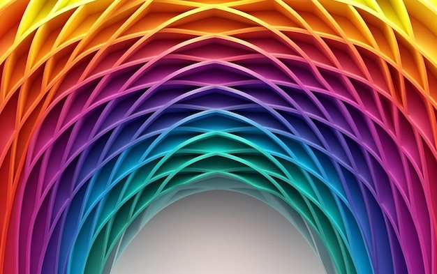 En esta imagen se muestra un arco iris de colores