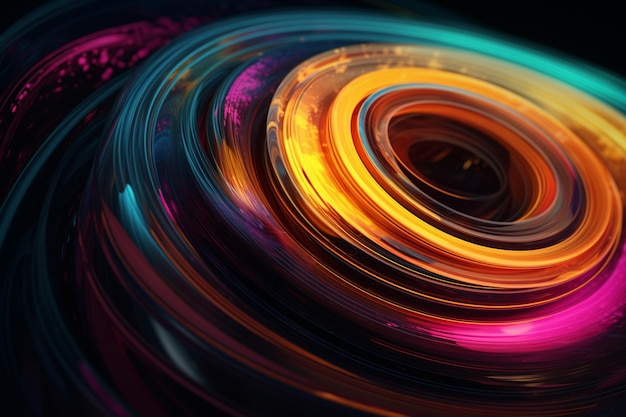 En esta imagen se muestra una colorida espiral de luz.