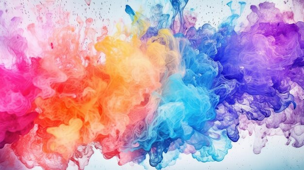 En esta imagen se muestra una colorida explosión de pintura.