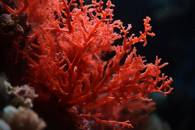 En esta imagen se muestra un coral rojo.