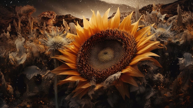 En esta imagen se muestra un girasol.