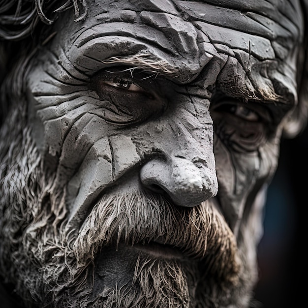 En una imagen se muestra un hombre con barba y bigote.