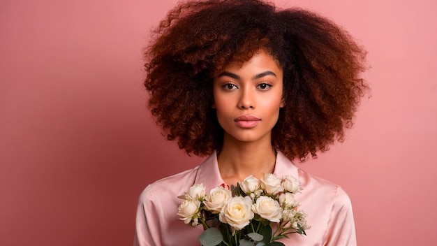 Imagen de una mujer negra aislada para el Día Internacional de la Mujer