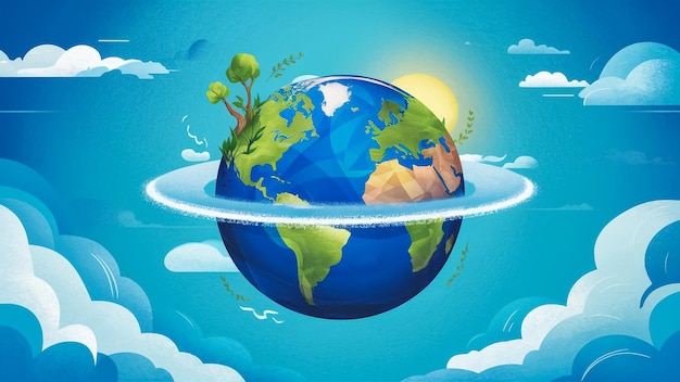 una imagen de un mundo con la tierra en él