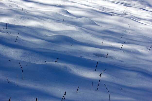 Imagen de naturaleza de fondo de montón de nieve profunda