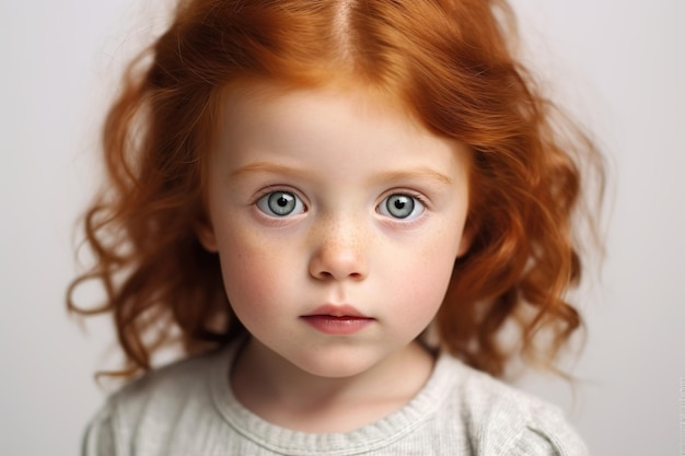 Imagen de una niña con cabello rojo