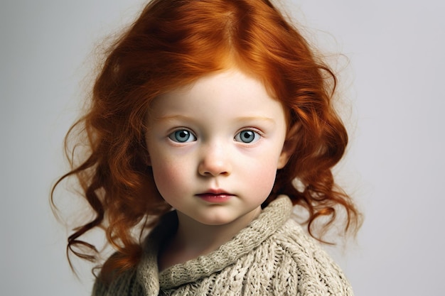 Imagen de una niña con cabello rojo