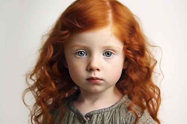 Imagen de una niña con cabello rojo