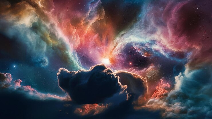 Foto una imagen de una nube que tiene el sol brillando a través de ella