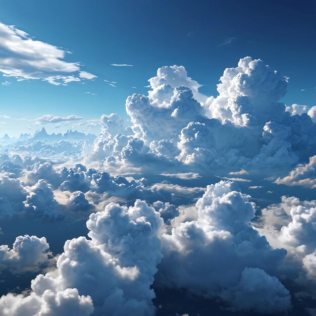 Foto una imagen de nubes y el cielo es de un avión