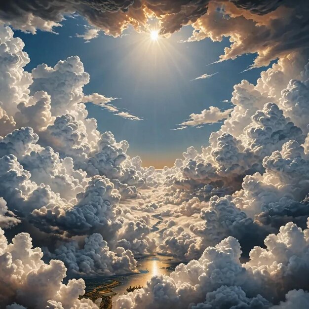 una imagen de nubes que es del sol