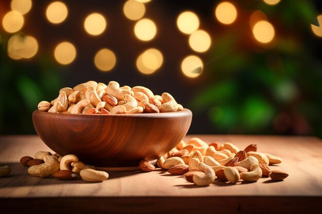 Imagen de nueces y frutos secos mixtos.