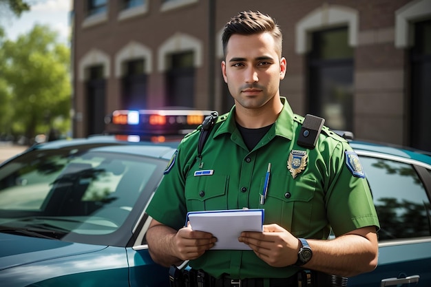 Imagen de oficial de policía generada Ai