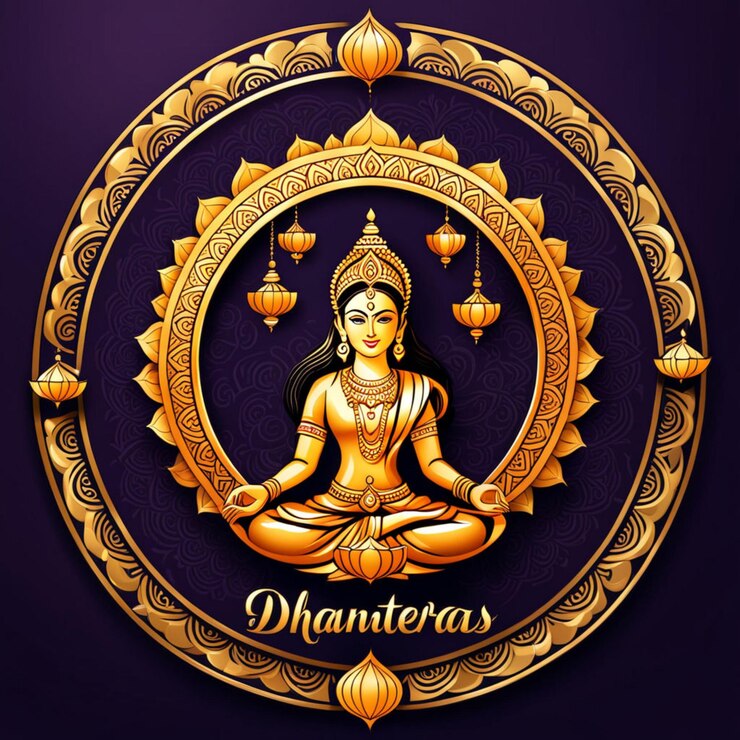 una imagen de oro y oro de un Buda con las palabras "dios" en ella