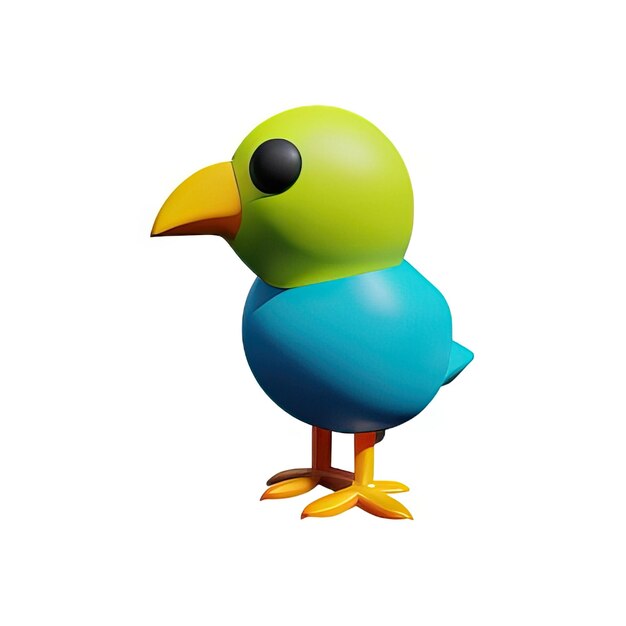 Imagen de pájaro en 3D