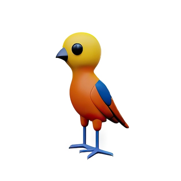 Imagen de pájaro en 3D