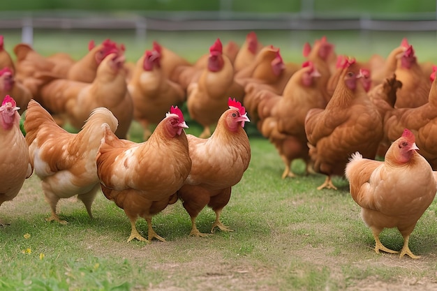 Imagen de papel tapiz de pollo de cultivo de aves de corral