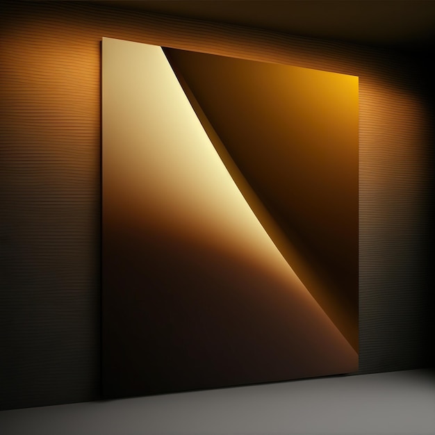 Imagen en la pared diseño moderno oro 3d AI generativa