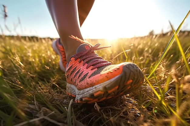 Imagen de pasos para correr al aire libre por la mañana