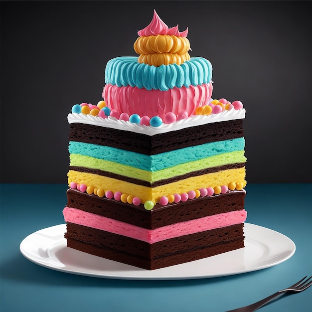 Foto imagen del pastel de cumpleaños