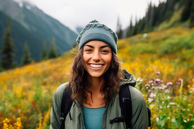 Foto imagen de perfil para las redes sociales mujer fotografía casual al aire libre retrato