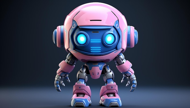 Imagen de personaje de robot de dibujos animados al estilo de un motor irreal