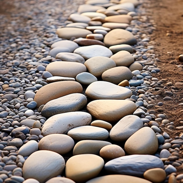 imagen de piedras colocadas en el suelo