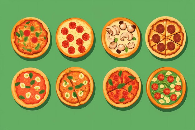 imagen de la pizza italiana para la cocina italiana pop art