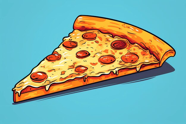 imagen de la pizza italiana para la cocina italiana pop art