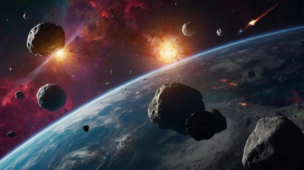 una imagen de un planeta con una estrella en el fondo