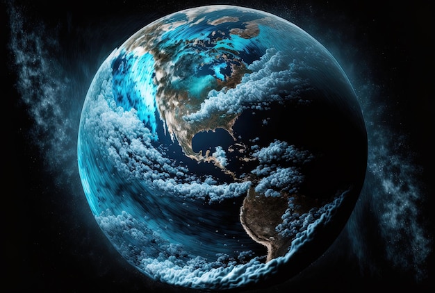 Imagen del planeta tierra azul para un fondo de pantalla