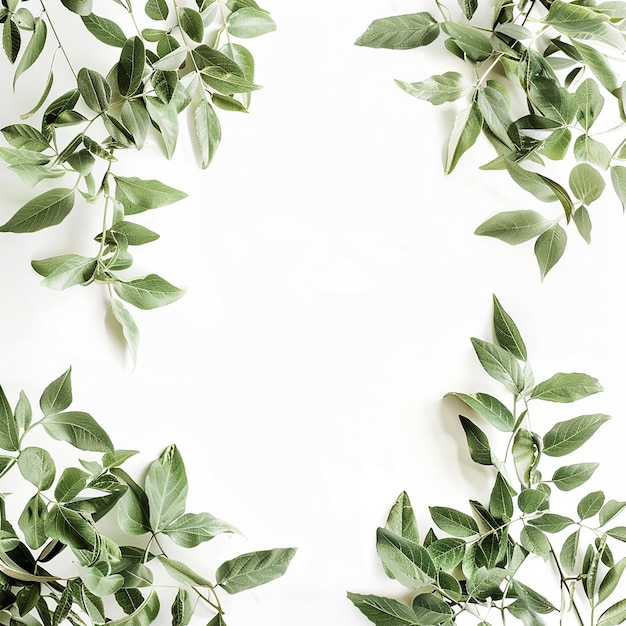 una imagen de una planta con hojas verdes y un fondo blanco