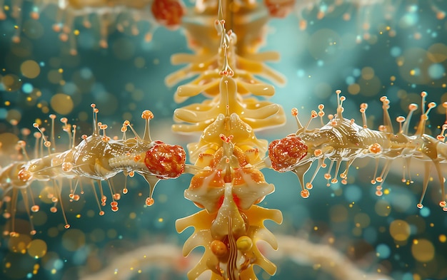 una imagen de una planta con un ramo de flores naranjas y amarillas