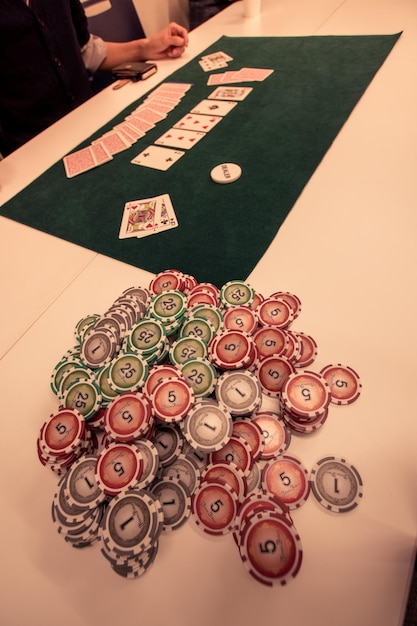 Foto imagen del póquer de texas holdem