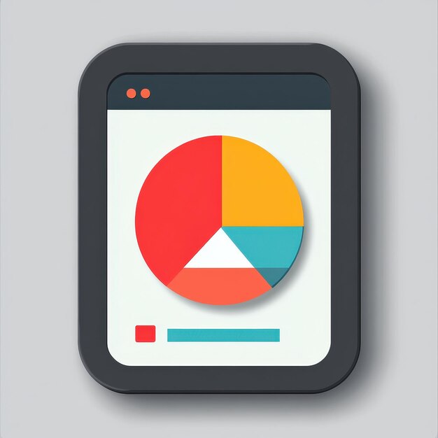 Esta imagen presenta un simple diseño de icono de aplicación para un concepto de informe de auditoría Los colores vibrantes y los elementos modernos lo hacen ideal para presentaciones digitales y herramientas de análisis