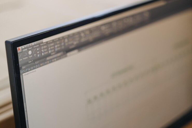 Foto imagen de primer plano de un escritorio de computadora con herramientas de diseño