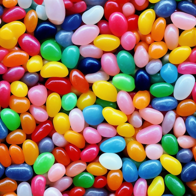 Imagen en primer plano de la imagen sin costuras de Jelly beans
