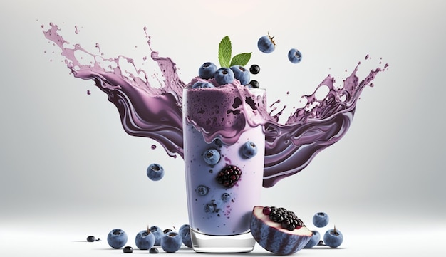 Imagen del producto Blueberry Smoothie con IA generativa