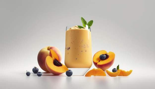 Imagen del producto Peach Smoothie con IA generativa