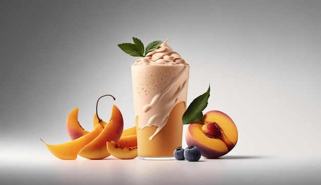 Imagen del producto Peach Smoothie con IA generativa