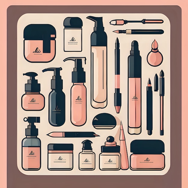 Foto imagen de los productos cosméticos