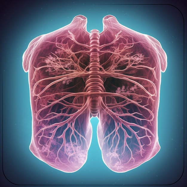 Una imagen de un pulmón humano con el título "la palabra pulmón".