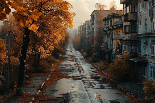 una imagen que captura la esencia de la vida urbana soviética en la década de 1980 centrándose en edificios, calles y patios