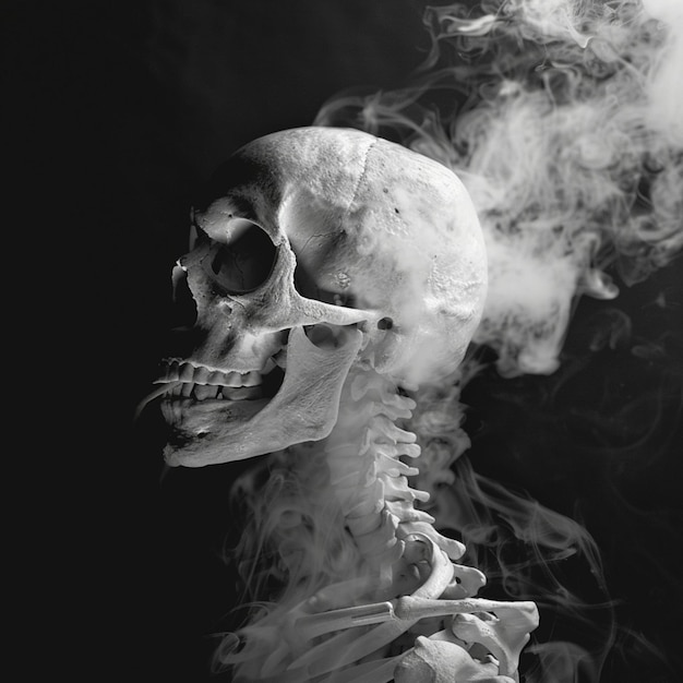Una imagen que hace pensar de la muerte por fumar cigarrillos