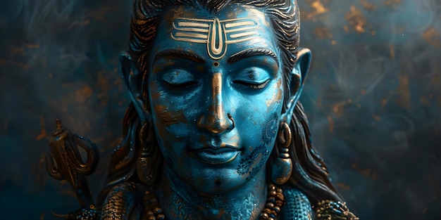 Imagen que simboliza el hinduismo con la representación de Shiva, dios venerado en la cultura, concepto de hinduismo, Shiva, representación cultural, deidad venerada, imágenes simbólicas.